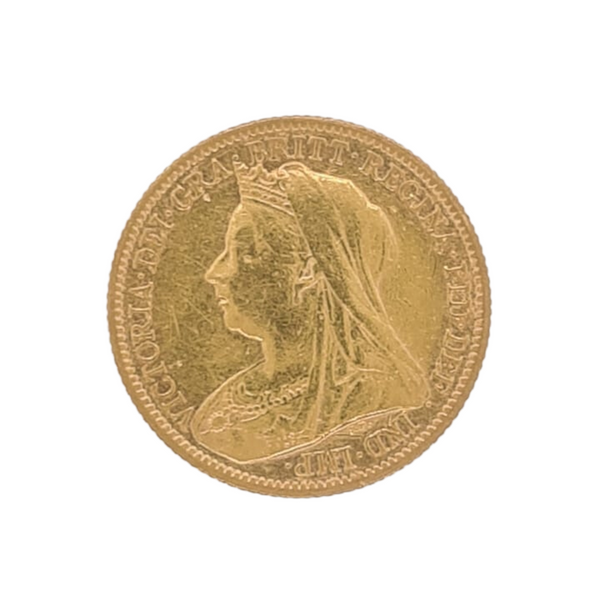 1899 Half Sovereign Gold Coin - Veil Victoria