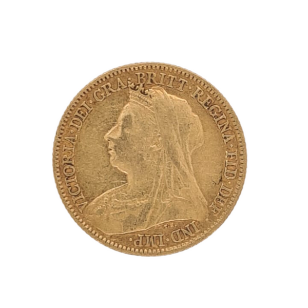 1898 Half Sovereign Gold Coin - Veil Victoria