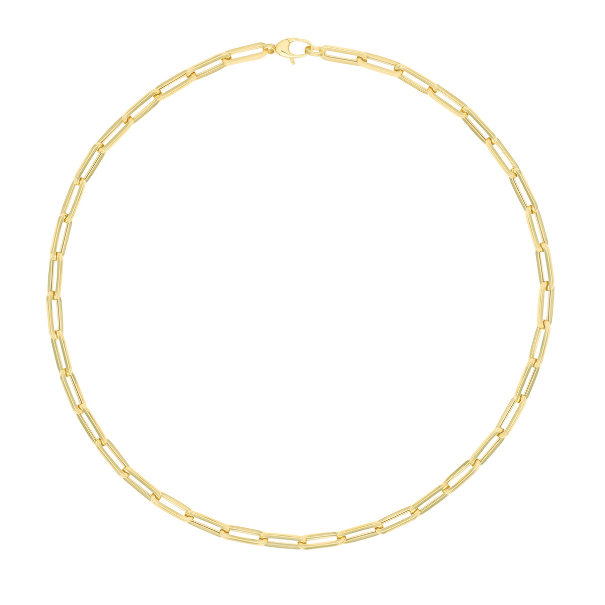 9ct Gold Paperclip Necklet - NK413