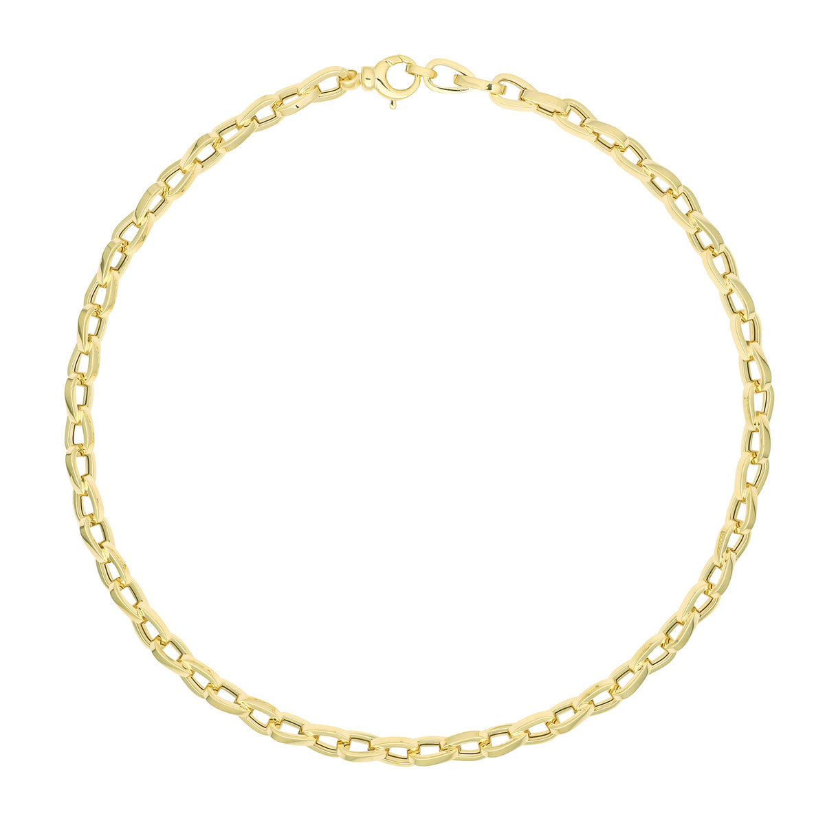 9ct Gold Pear Shape Linked Fancy Necklet - NK417