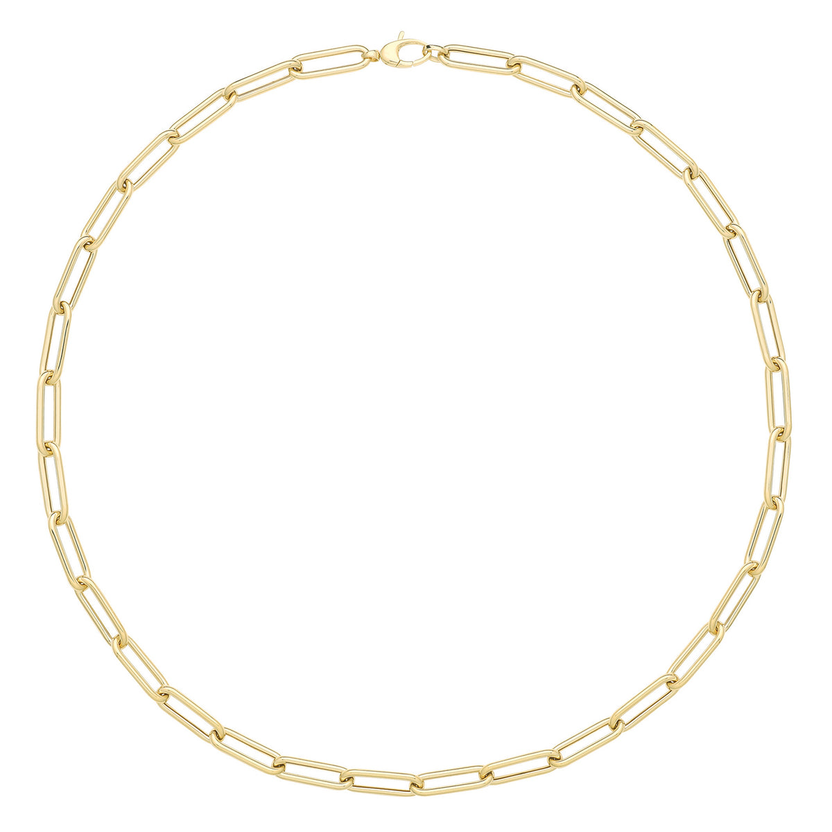 9ct Gold Paperclip Necklet - NK418
