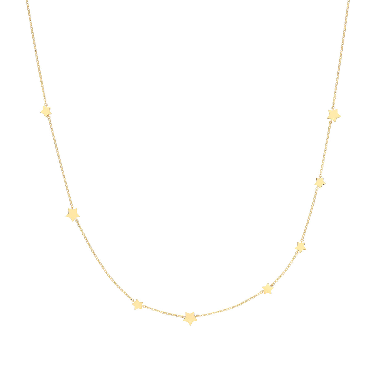 9ct Gold Star Necklet - NK424