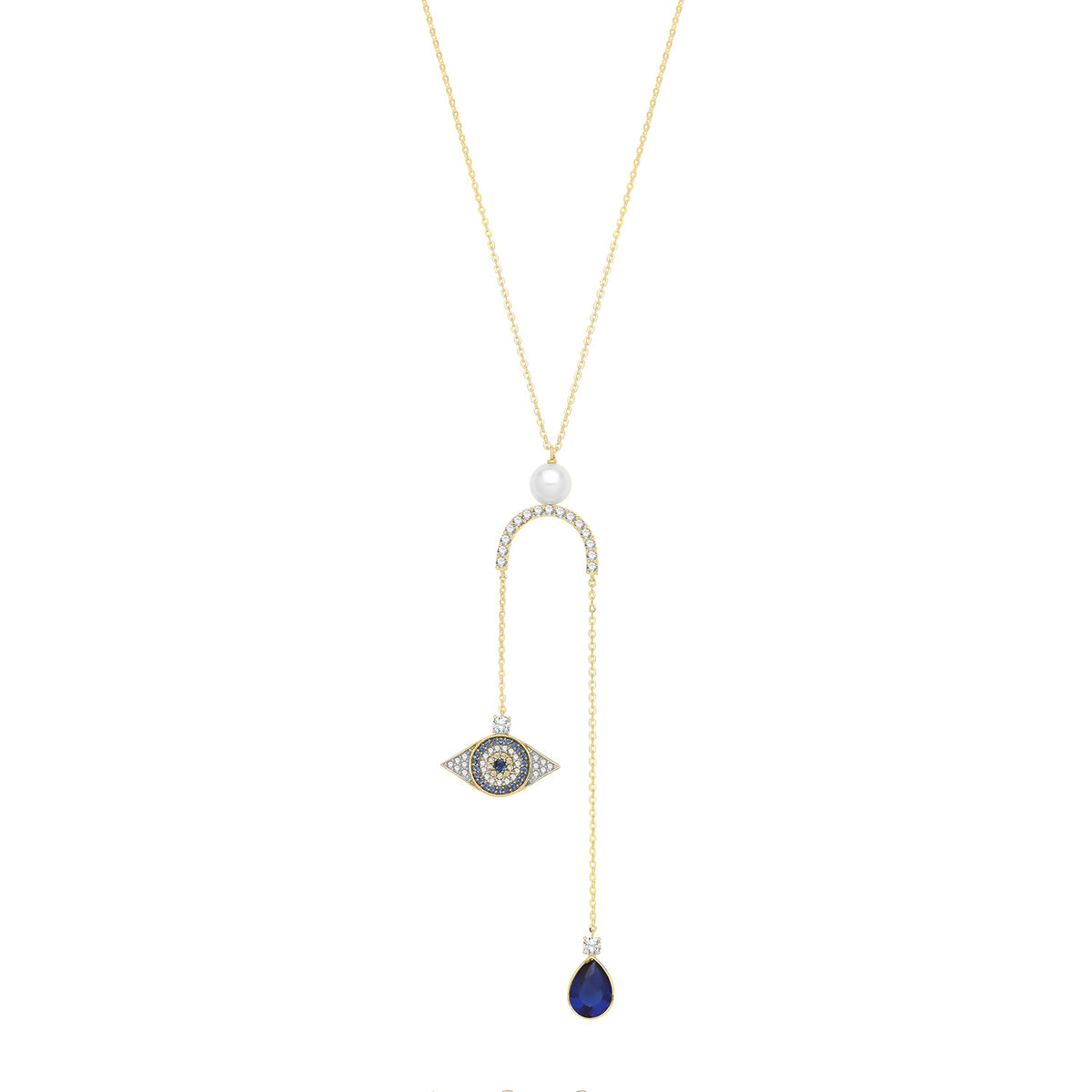 9ct Gold Evil Eye Necklace - NK428