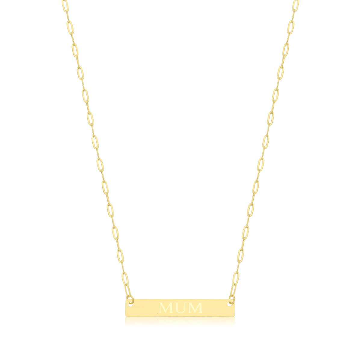 9ct Gold Paperclip Chain Mum Necklet - NK441