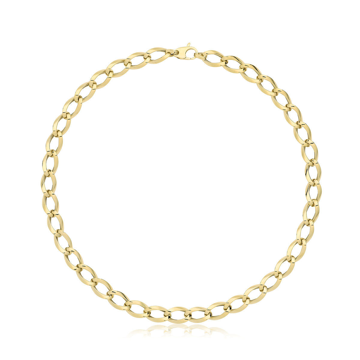 9ct Gold Hollow Necklace - NK456