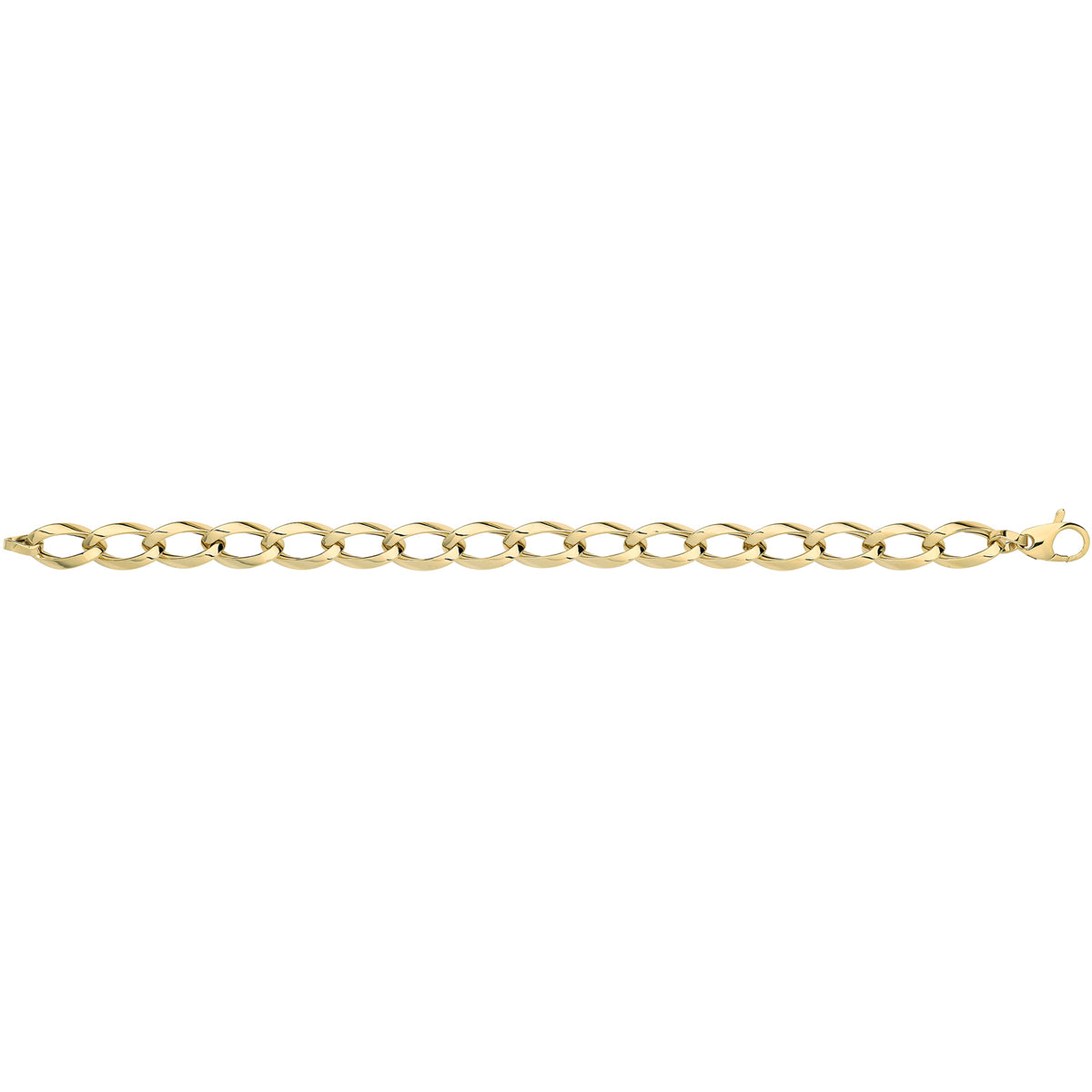 9ct Gold Hollow Bracelet - NK456B