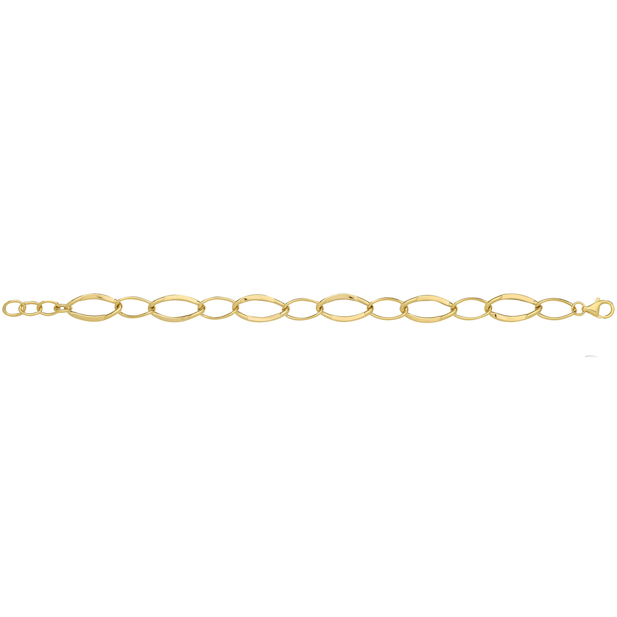 9ct Gold Hollow Bracelet - NK465B