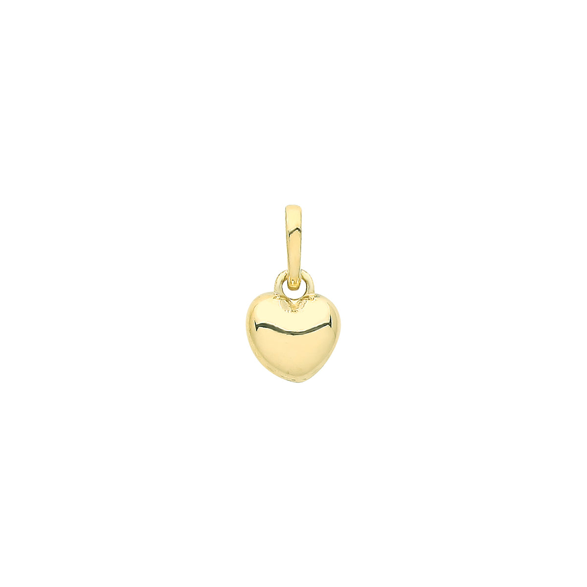 9ct Gold Plain Heart Pendant - PN1272