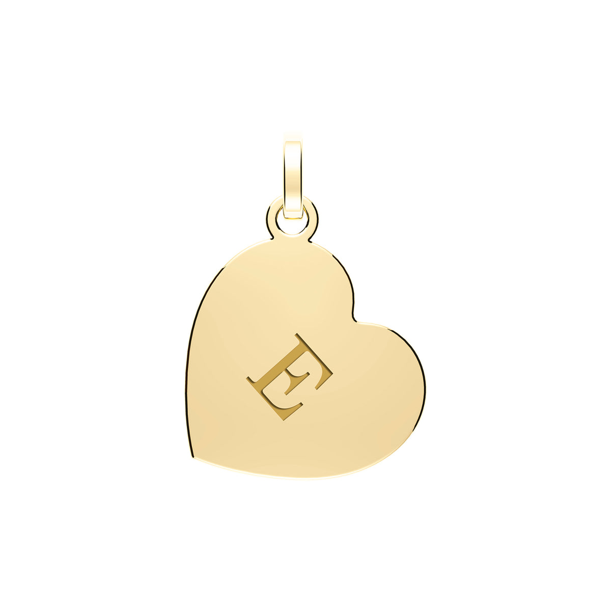 9ct Gold Heart Initial Pendant - PN1290