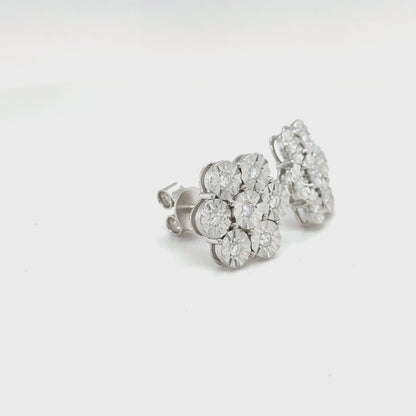 Diamond Daisy Illusion Studs