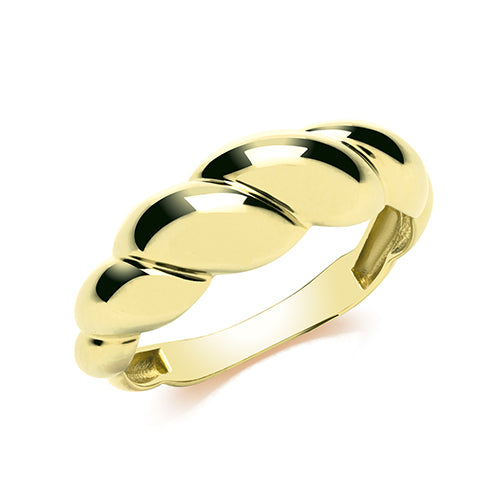 9ct Yellow Gold Croissant Ring - RN1674
