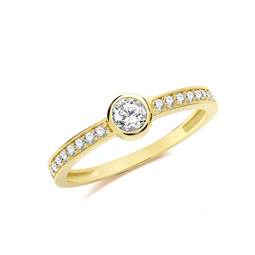 9ct Gold CZ Ring - RN972