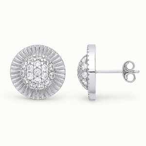 Silver CZ Presidential earrings
