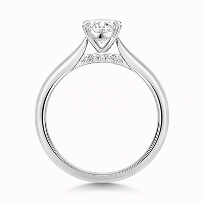 18ct white gold oval lab diamond engagement ring alternative view