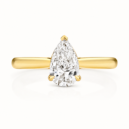 18ct gold pear lab diamond engagement ring alternative view