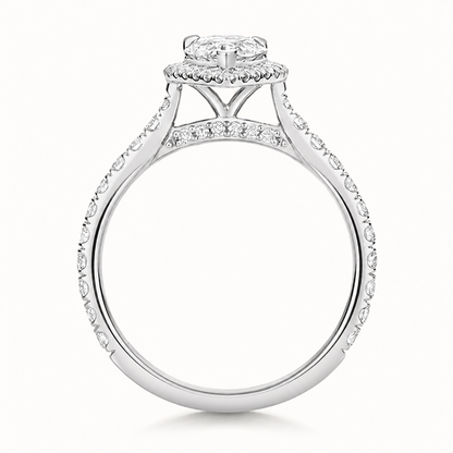 18ct gold pear lab diamond engagement ring alternative view