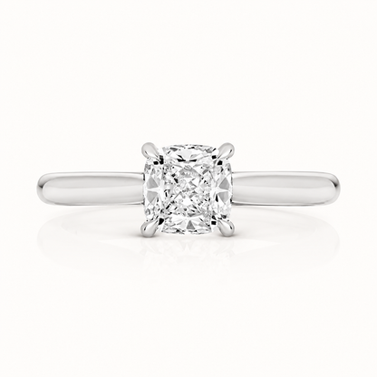 18ct gold cushion lab diamond engagement ring alternative view