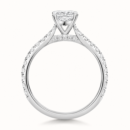 18ct gold cushion lab diamond engagement ring alternative view