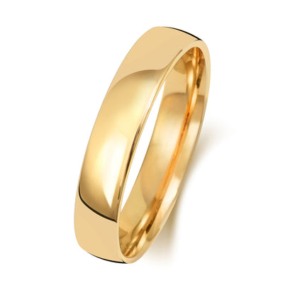 Plain Slight Court Wedding Band · 4mm in 9ct yellow gold
