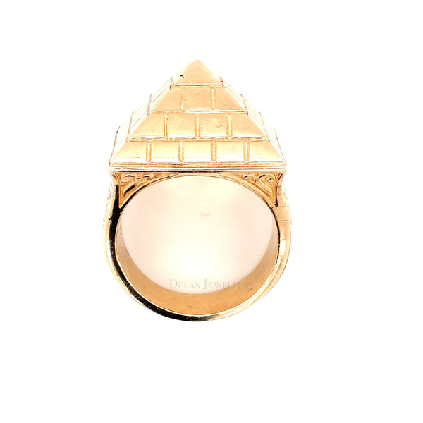 Gents Heavy Pyramid Ring