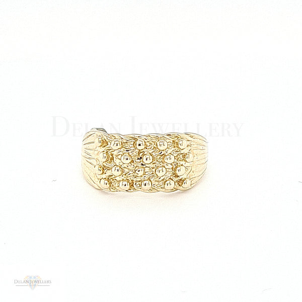 9ct Gold 4 Row Keeper Ring
