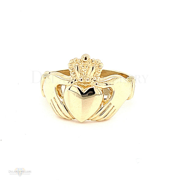 9ct Yellow Gold Claddagh Ring - 8.9g