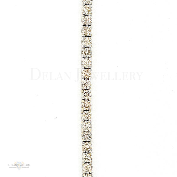 White Gold Diamond Tennis Bracelet - 4ct