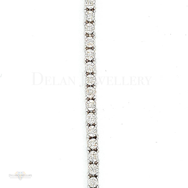 White Gold Diamond Tennis Bracelet - 0.25ct