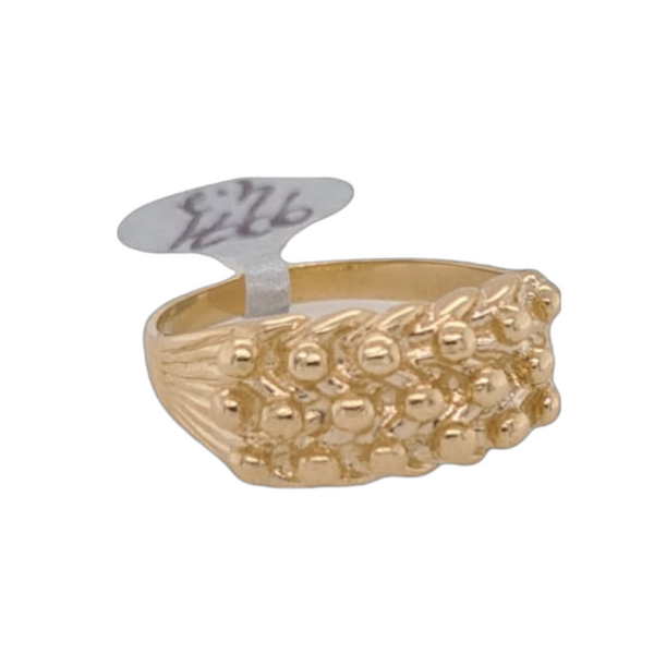 9ct Gold 3 Row Keeper Ring 4.2g