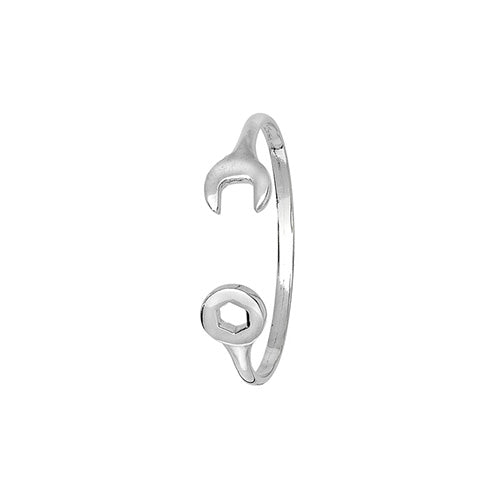 9Ct White Gold Babies' Spanner Bangle - BN356W