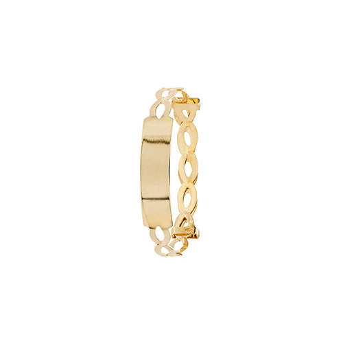 9Ct Gold Babies' Entwined Expandable Id Bangle - BN422