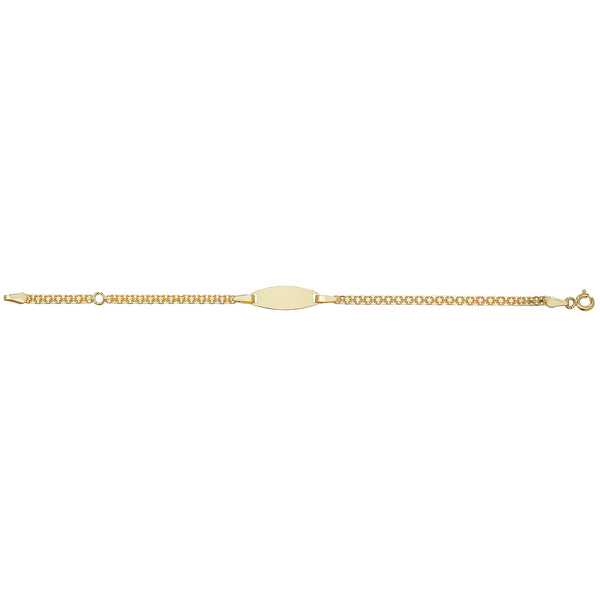 9ct Gold Babies' Oval Id Plate Bracelet - BR058