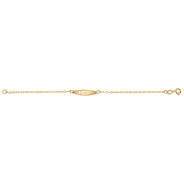 9ct Gold Babies' Oval Id Plate Bracelet - BR066
