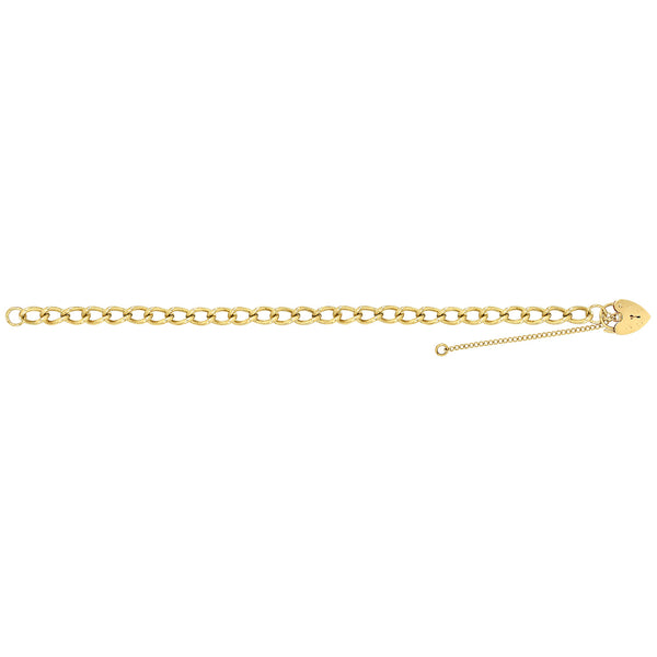 9Ct Gold Heart Charm Bracelet - BR106