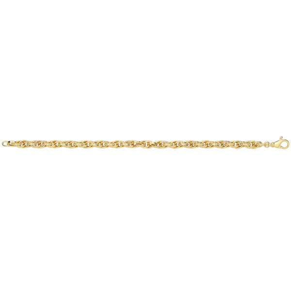 9Ct Gold Pow Hollow Bracelet - BR229