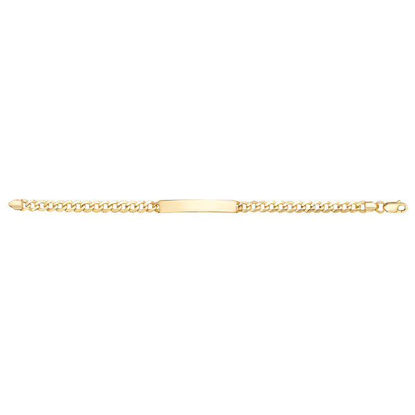 9ct Gold Babies' Curb Rectangular Id Plate Bracelet - BR287