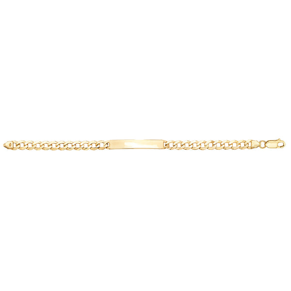 9ct Gold Babies' Curb Rectangular Id Plate Bracelet - BR288