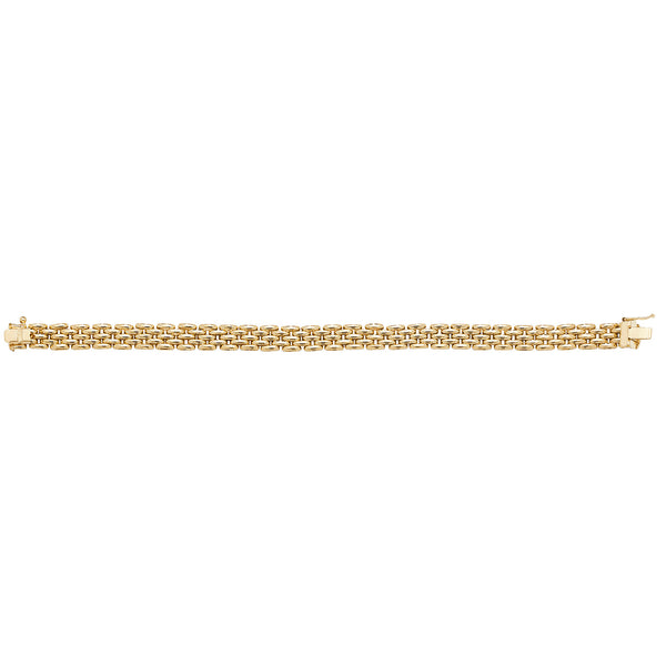 9Ct Gold Brick Link Bracelet -BR561