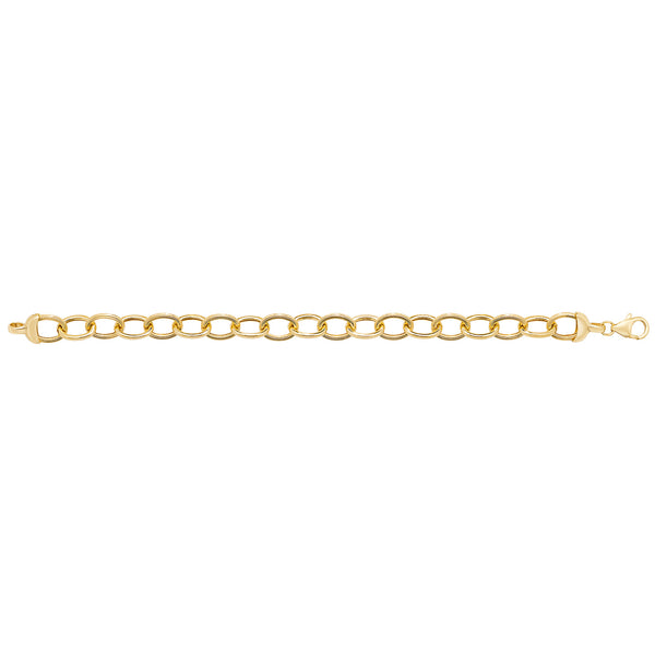 9Ct Gold Oval Linked Fancy Bracelet - BR575