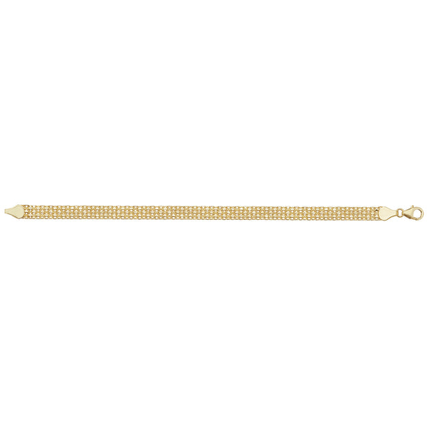 9Ct Gold Flat Woven Bracelet - BR591
