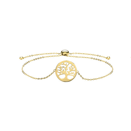 9Ct Gold Tree Of Life Pull Style Bracelet - BR632