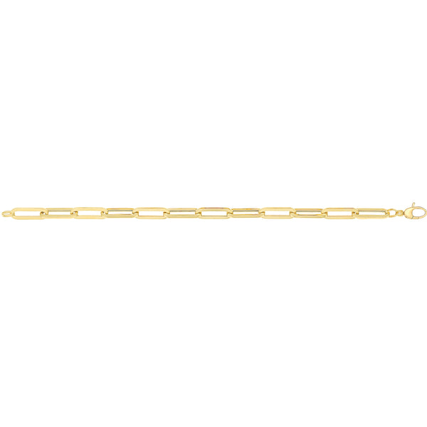 9Ct Gold Paperclip Bracelet - BR647