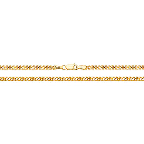 9CT Gold Close Curb Chain CH166