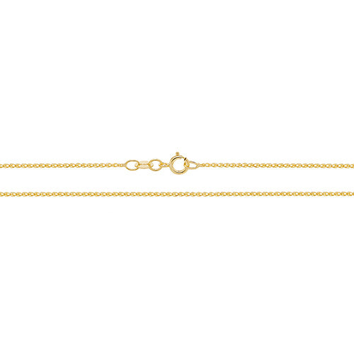 9CT Gold Diamond Cut Single Link Wheat Chain CH236