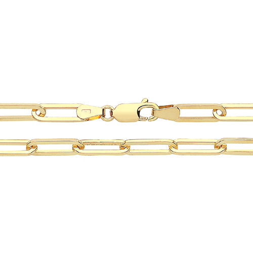9CT Gold Paperclip Chain
