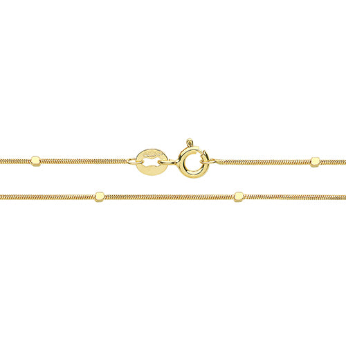 9CT Gold Beaded Snake Chain
