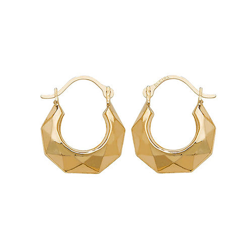 9Ct Gold Creole Earrings ER064