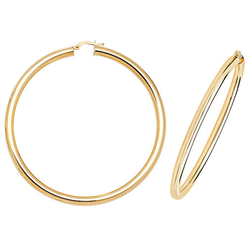 9Ct Gold Tube Hoops
