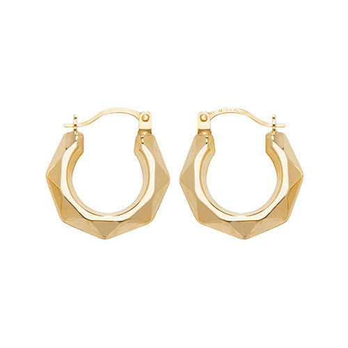 9Ct Gold Creole Earrings ER153