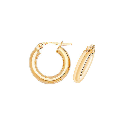 9CT Gold Tube Hoops ER380